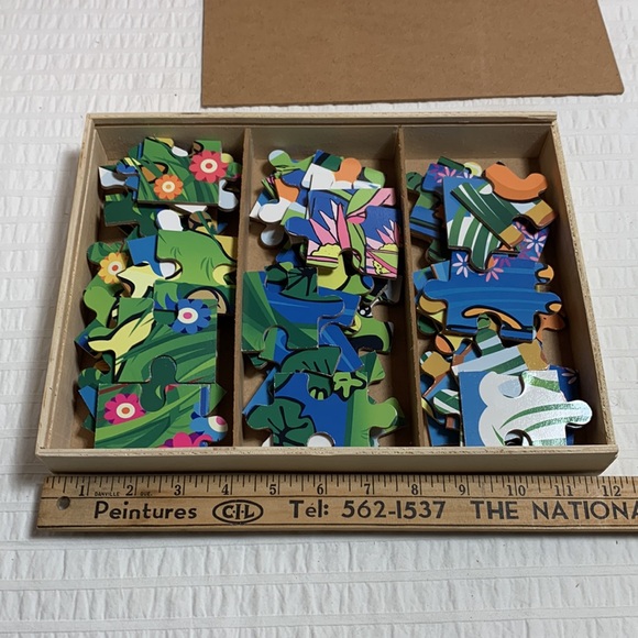 Wood Animal Puzzle Set in Wooden Storage Box - Picture 7 of 11